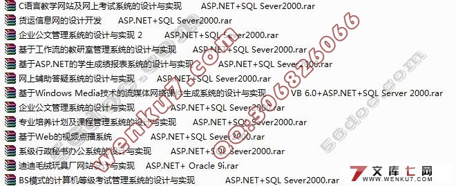 ASP.NET/C#/Visual Studio/SQL Serverҵ()ѡ/վ/Ŀ