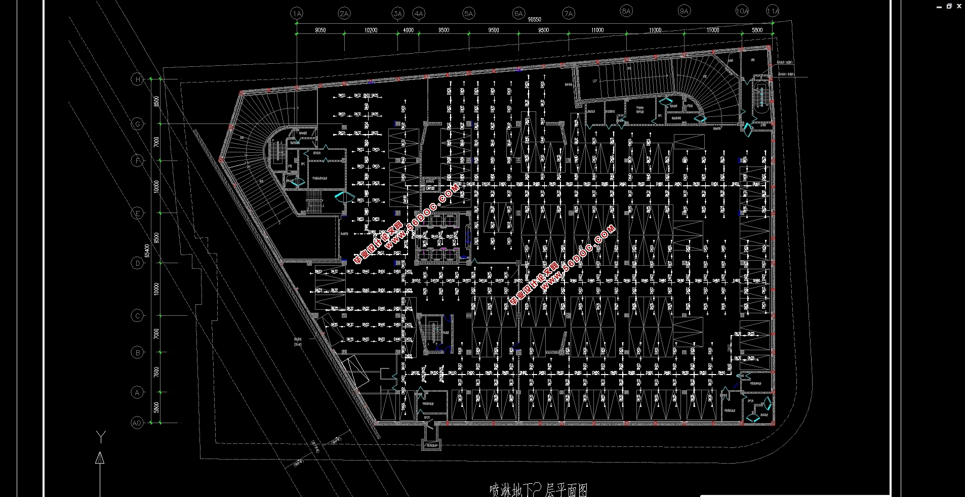 高层建筑(地下三层地上十六层)商业写字楼给排水工程设计(含CAD图)